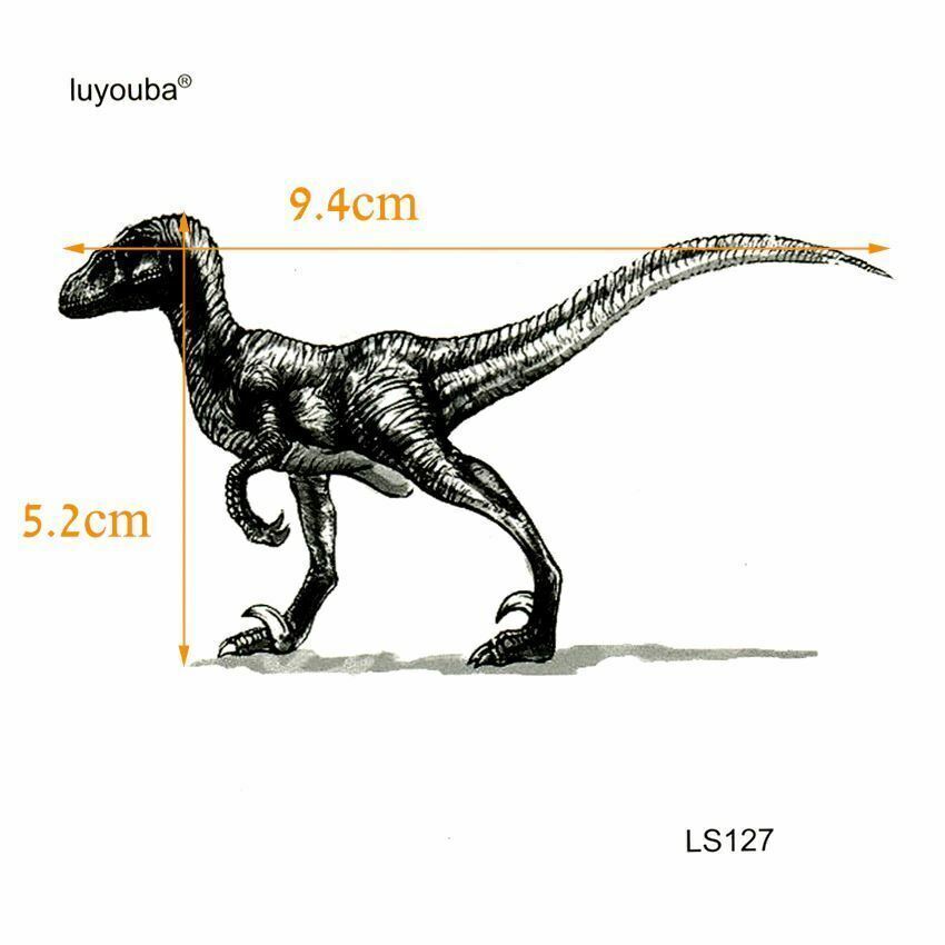 Dinosaur T Rex Raptor Temporary Tattoo Women Mens Kids Fake Sticker UK