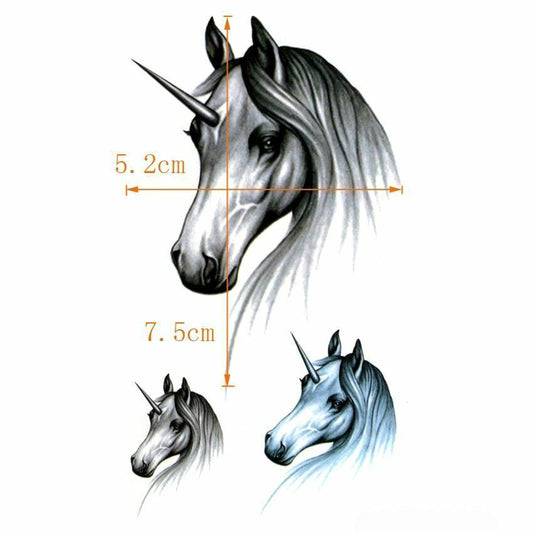 Unicorn Horse Spiritual Waterproof Temporary Tattoos Womens Kids Fake Sticker