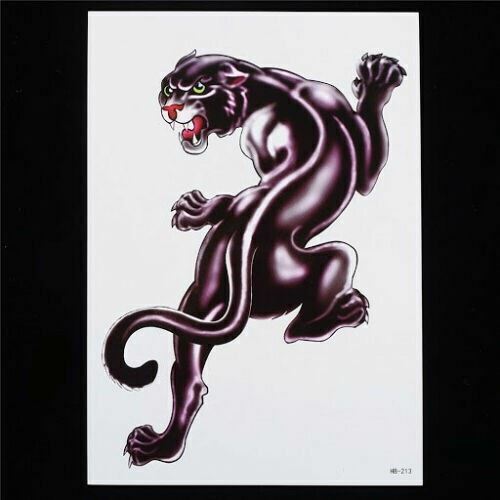 Panther Black Cat Temporary Waterproof Tattoos Sleeve Women Mens Fake Sticker