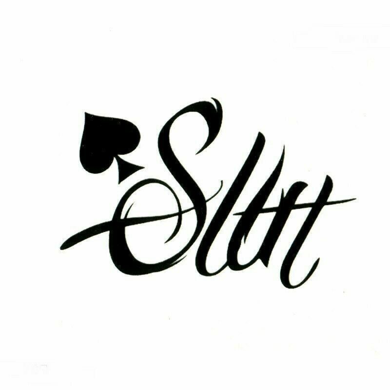 Slut Temporary Tattoo Sticker Press on Fetish Sexy Wife Sex Fake Tattoos Adult