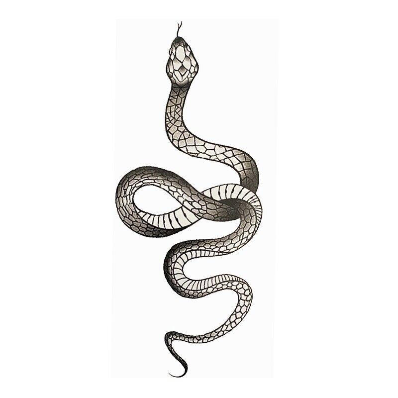 Sexy Snake Womens Temporary Tattoo Fake Sticker Arm Tattoos Body Leg Chest Thigh