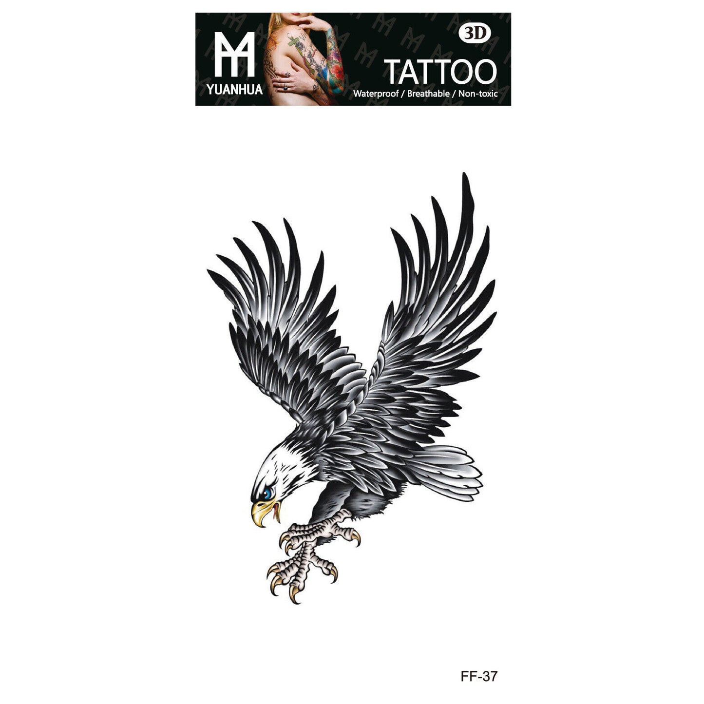 Eagle Bird Temporary Tattoo Sticker Waterproof Womens Mens Tattoo Arm Leg UK