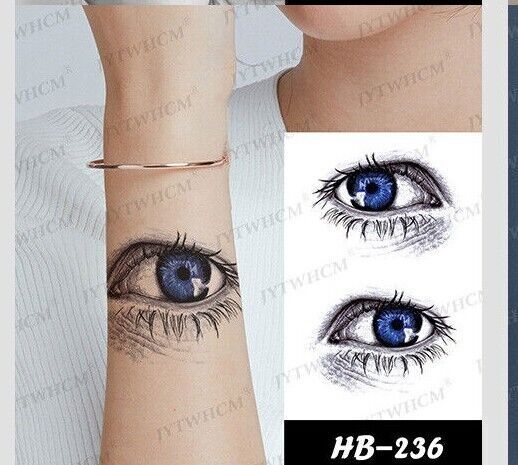 Eyes Eye Temporary Tattoos Waterproof Womens Mens Tattoo Fake Sticker Body Arm