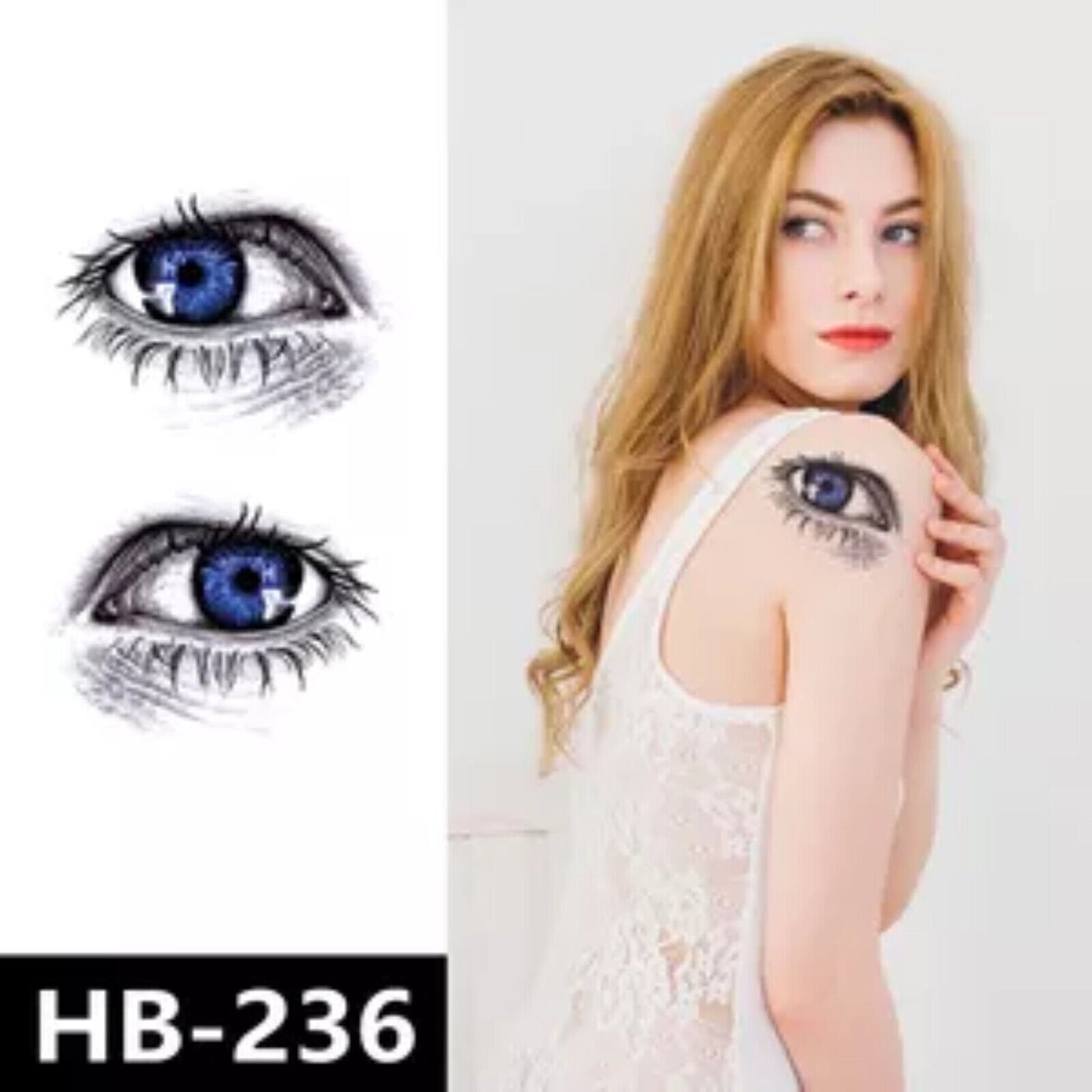 Eyes Eye Temporary Tattoos Waterproof Womens Mens Tattoo Fake Sticker Body Arm