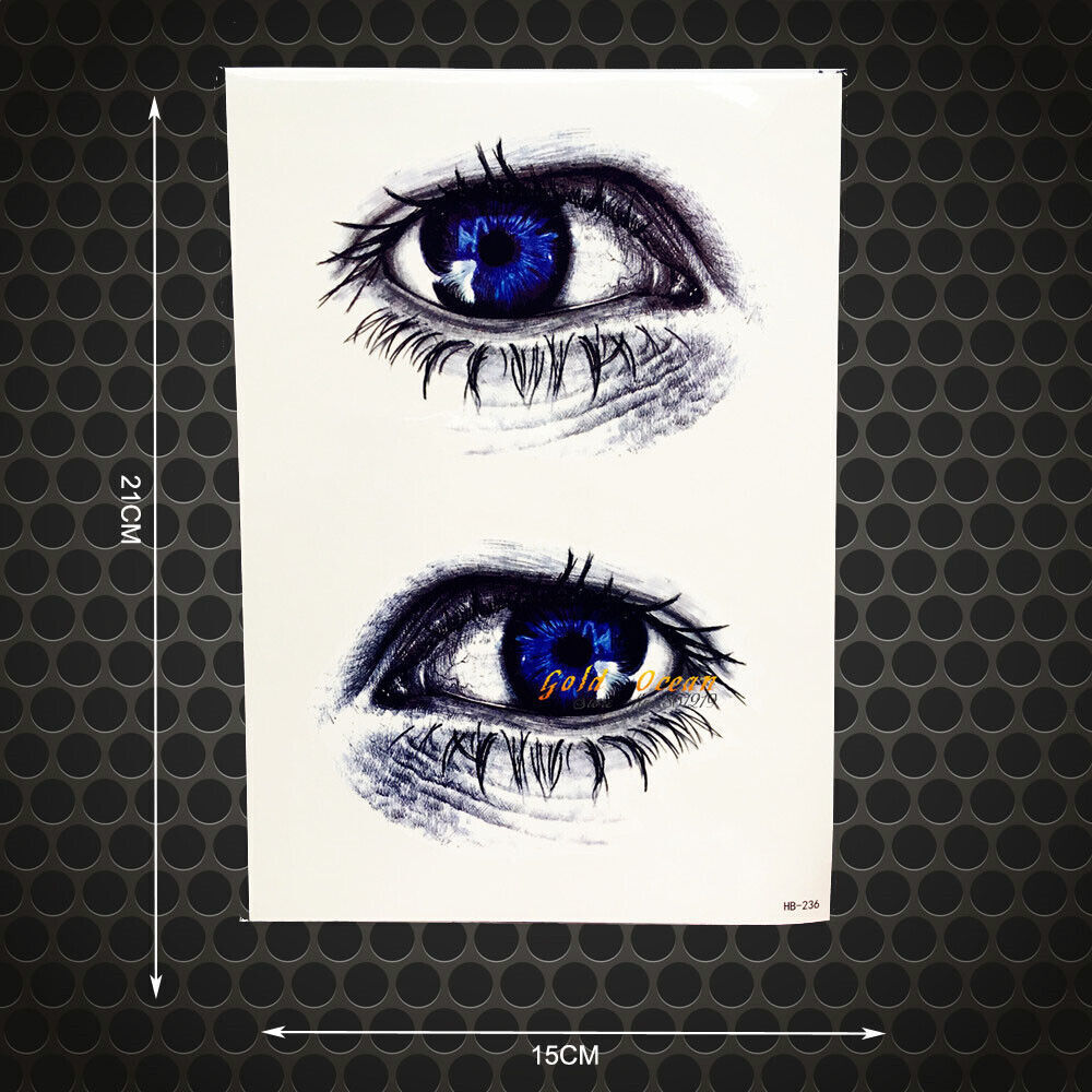 Eyes Eye Temporary Tattoos Waterproof Womens Mens Tattoo Fake Sticker Body Arm