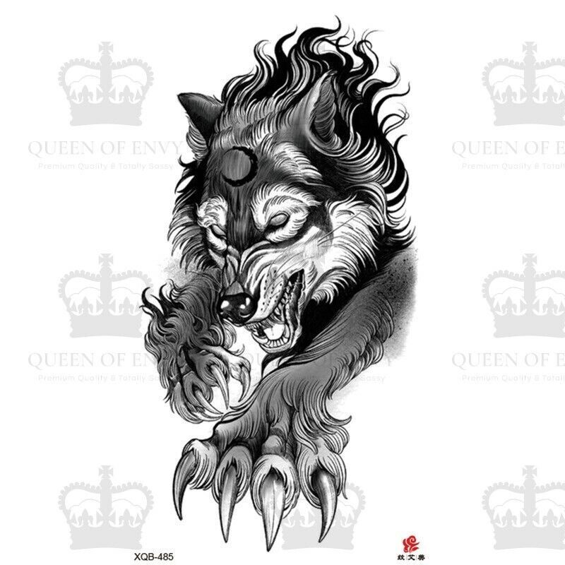 Wolf Claws Temporary Tattoo Fake waterproof tattoos Sticker Womens Mens Arm Leg