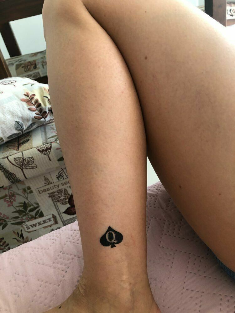 Sexy Beta BBC Queen Spades Temporary Tattoos Women Men Fake Sticker Body Tattoo