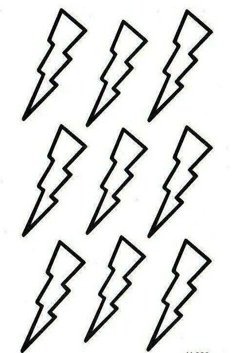 Lightning Flash Bolt Temporary Waterproof Tattoo Women Mens Kids Fake Sticker