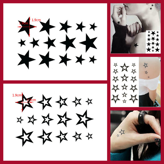 Star Stars Temporary Tattoos Neck Body Women Men Fake Sticker Waterproof Tattoo