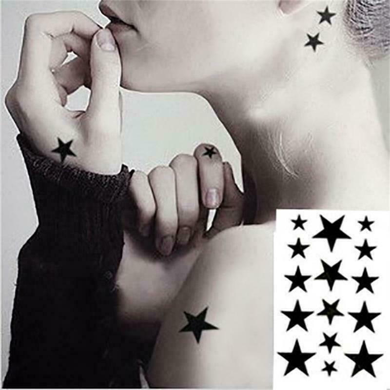 Star Stars Temporary Tattoos Neck Body Women Men Fake Sticker Waterproof Tattoo