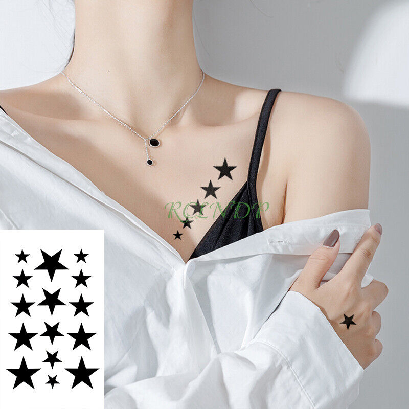 Star Stars Temporary Tattoos Neck Body Women Men Fake Sticker Waterproof Tattoo