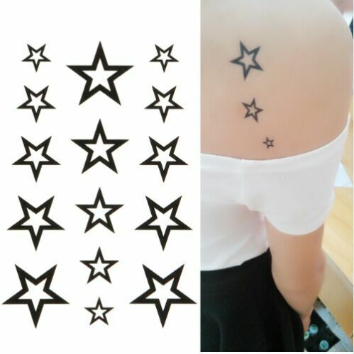 Star Stars Temporary Tattoos Neck Body Women Men Fake Sticker Waterproof Tattoo