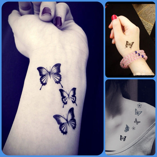 Small Butterflies Temporary Tattoos Body Womens Girls Kids Fake Butterfly Tattoo