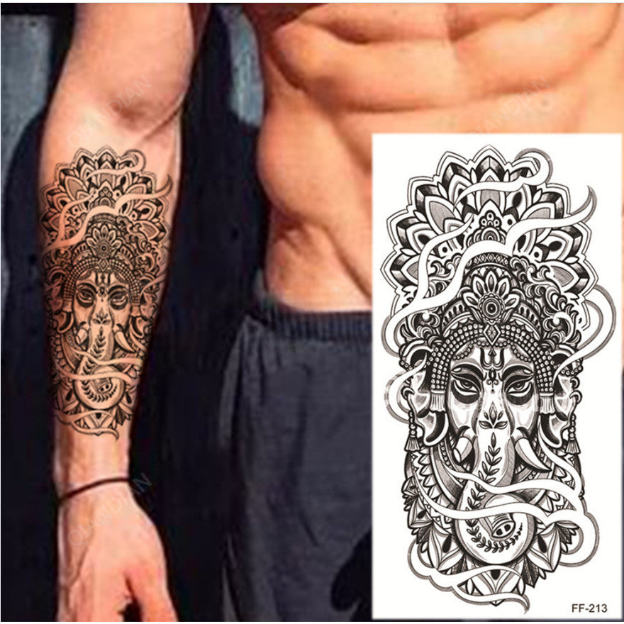 Ganesha God Elephant God Mens Womens Temporary Tattoo Fake Tattoos Waterproof