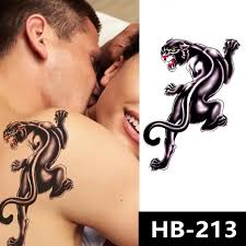 Panther Black Cat Temporary Tattoos Women Mens Fake Tattoo Sticker Back Arm Leg