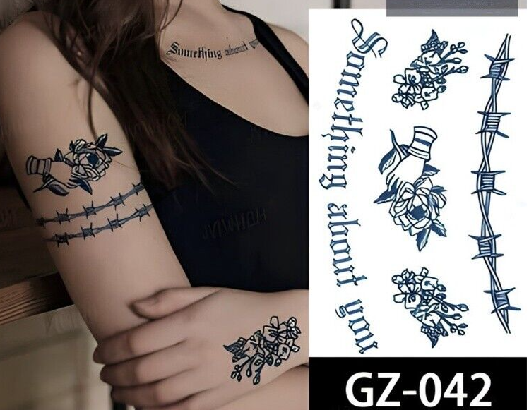 Something about you SEMI PERMANENT Temporary Tattoos Long Lasting Womens Arm