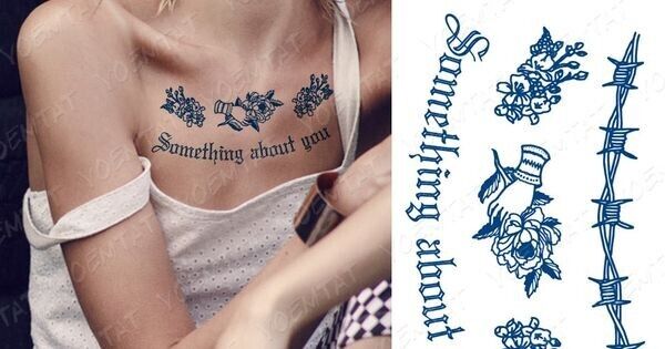 Something about you SEMI PERMANENT Temporary Tattoos Long Lasting Womens Arm