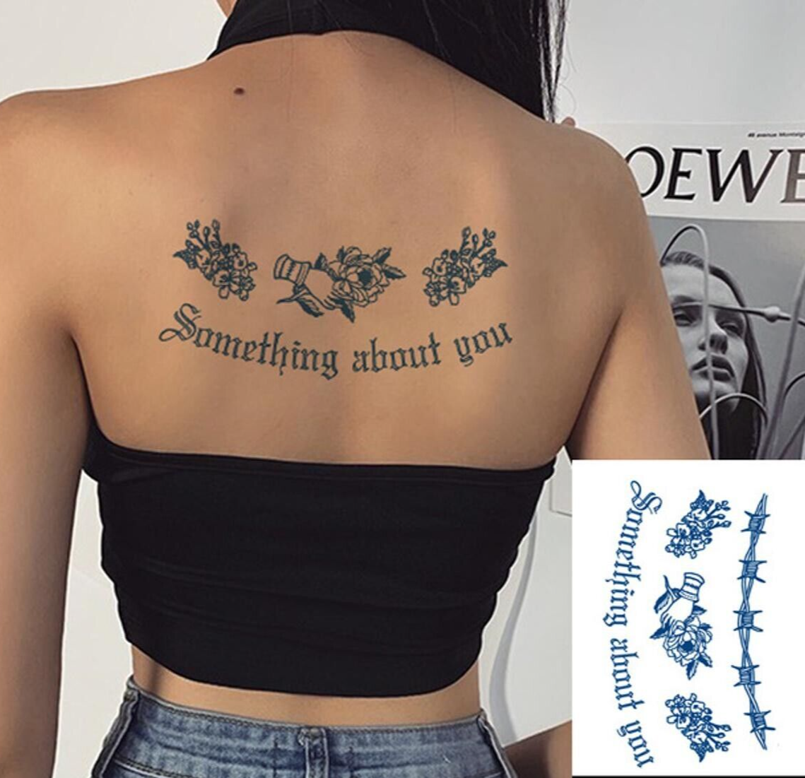 Something about you SEMI PERMANENT Temporary Tattoos Long Lasting Womens Arm