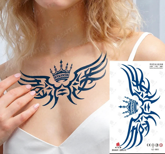 Tribal Band SEMI PERMANENT Temporary Tattoos Long Lasting Womens Mens Body Leg