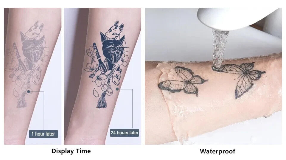 Ghost Warrior SEMI PERMANENT Temporary Tattoos Long Lasting Womens Mens Body Leg