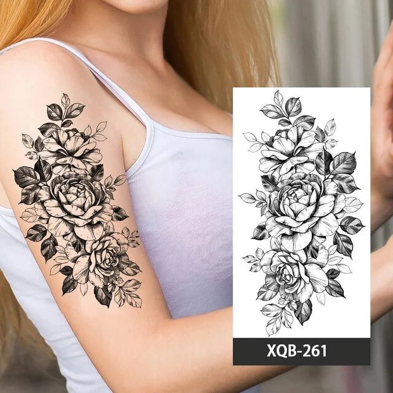 Sexy Flowers Womens Temporary Tattoos waterproof tattoo Arm Leg Thigh body